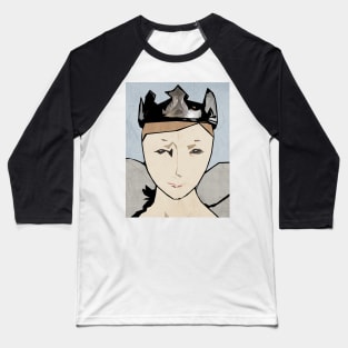 Simple Modern Pop Art Queen Baseball T-Shirt